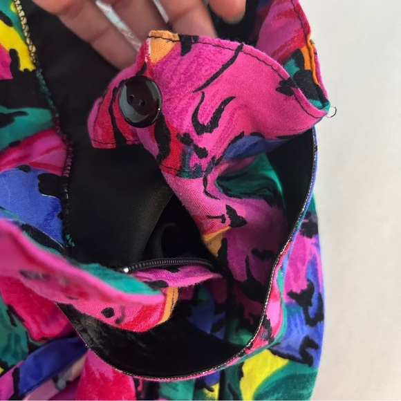 Vintage Floral Print Faux Wrap Pencil Skirt Women’s size 14 Colourful Artsy - Picture 6 of 11